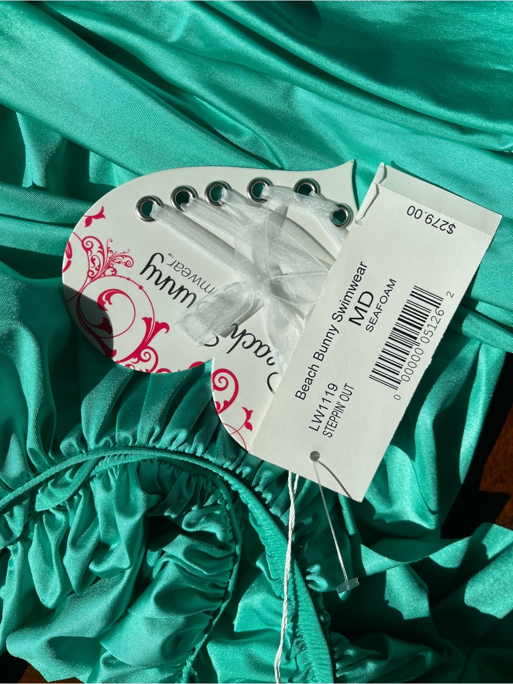 NWT beach bunny aqua color coverup size M romper - Picture 4 of 9
